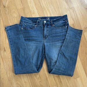 Seven7 Blue Tummyless High Ride Skinny Jeans Denim sz 12
